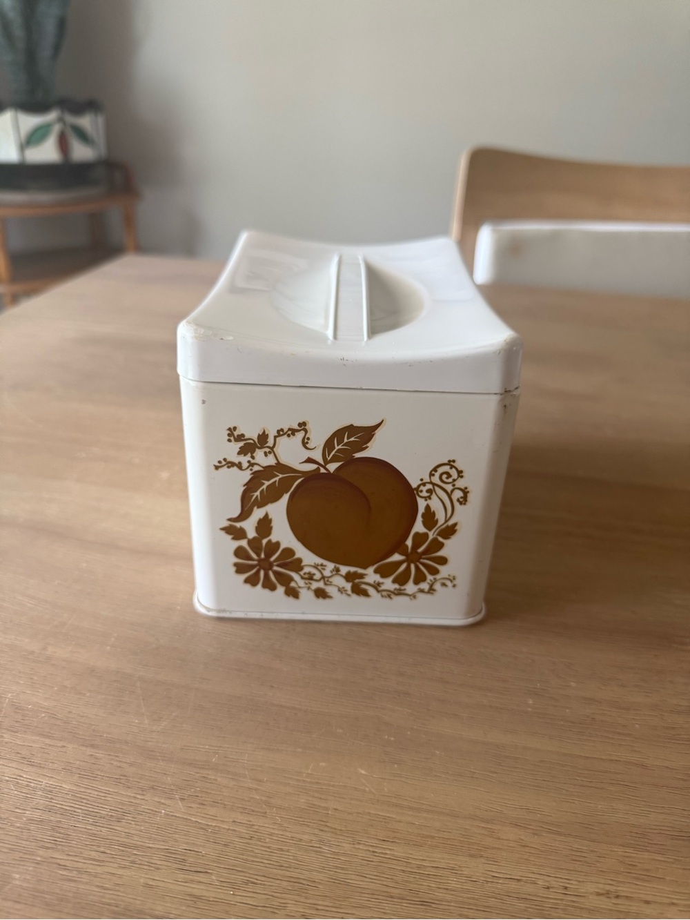 Vintage 1950's Ransburg metal canister/ recipe box